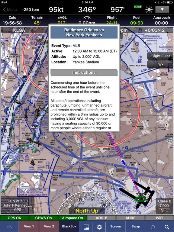 WingX Pro7 Aviation Moving Map, Charts, and Weather screenshot