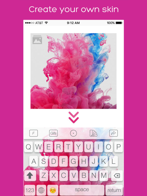 Keyboard Skins for iPhone and iPad With Gif, themes and emoji screenshot