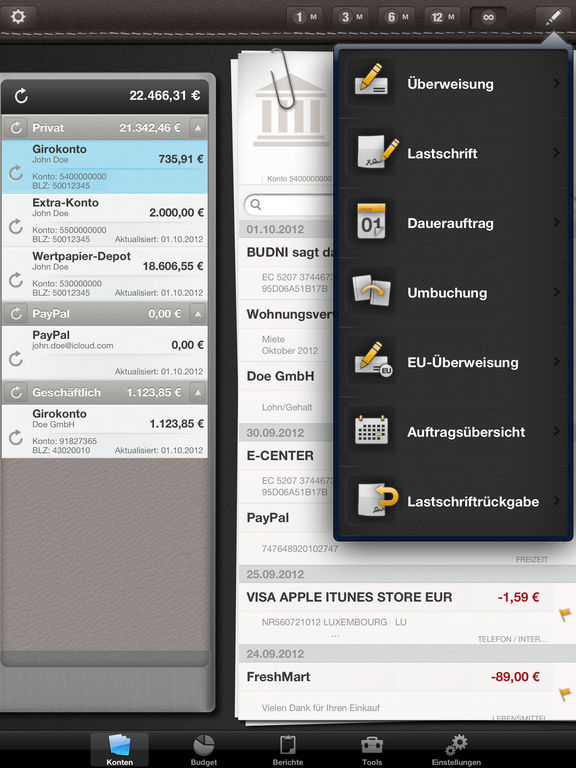 Captura de pantalla del iPad 3