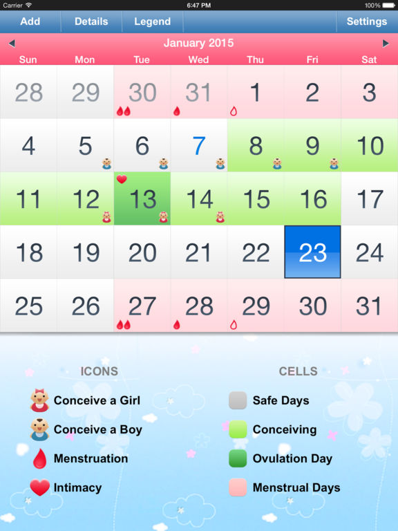 Ovulation Calendar for Women Free Conception & Pregnancy Calculator