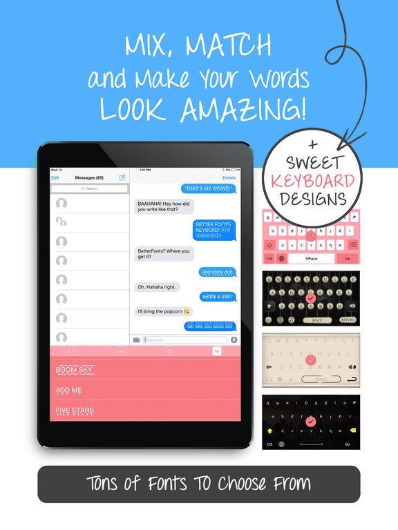 Screenshots of Better Fonts Free - Now With Cool New Font Keyboards! for iPad