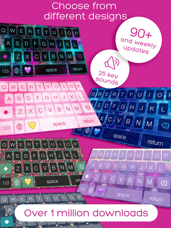 Keyboard Skins for iPhone and iPad With Gif, themes and emoji screenshot