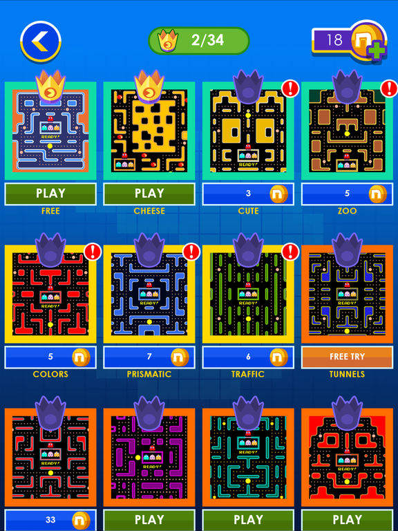 Screenshots of PAC-MAN for iPad