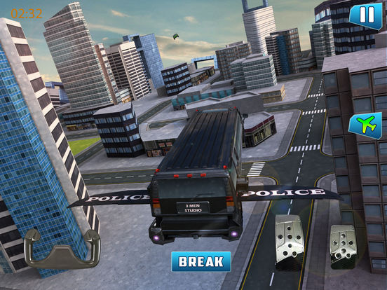 Futuristic flying Limo car games для iPad