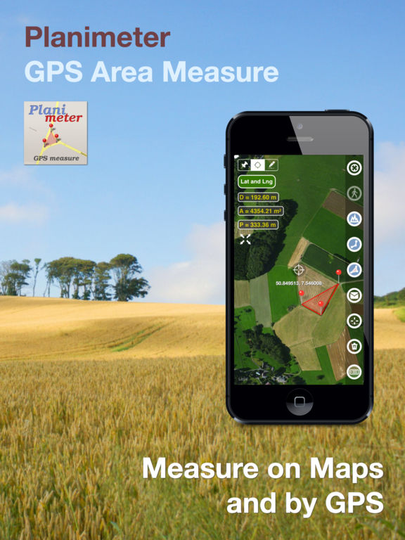 Planimeter Field Area Measure on Map & GPS Track AppRecs