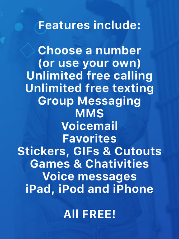 Screenshots of textPlus Free Text + Calls : Free Texting + Free Phone Calling + Free International Messenger for iPad