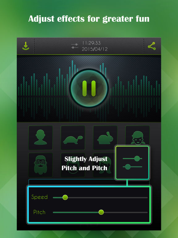 Screenshots of Voice Changer, Recorder plus Player for iPad