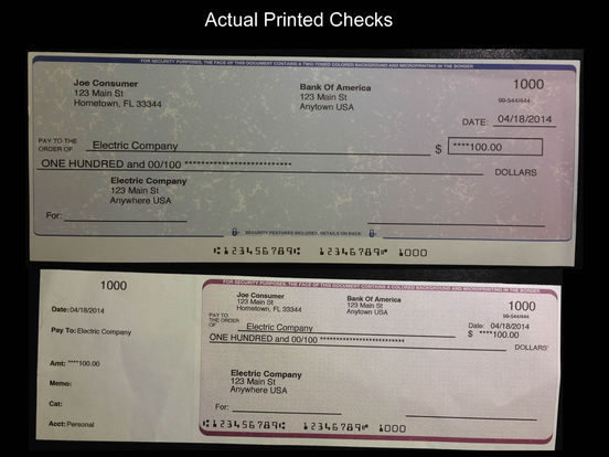 see finance print checks