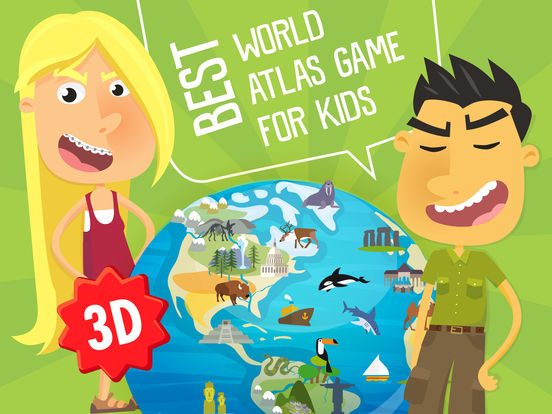 Atlas 3D for Kids – Games to Learn World Geographyscreeshot 1