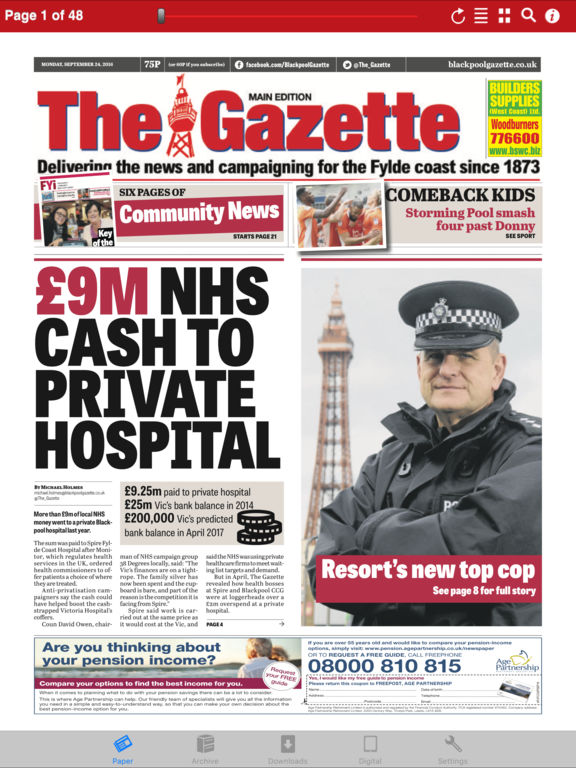 App Shopper The Blackpool Gazette Newspaper (Newsstand)