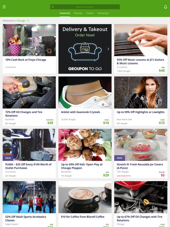 Screenshots of Groupon - Deal, Coupon & Discount Shopping App for iPad