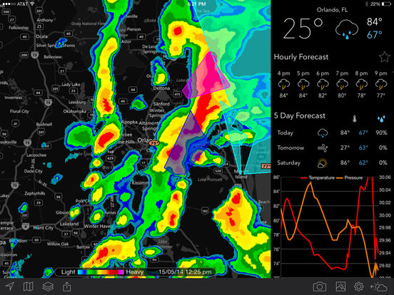 Screenshots of MyRadar NOAA Weather Radar – Forecasts, Storms, and Earthquakes for iPad