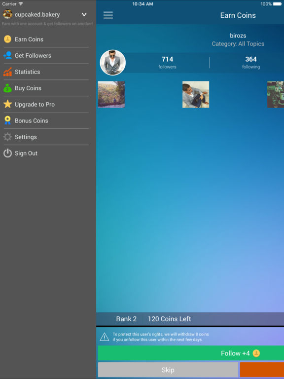 Screenshots of Get Followers - Get more followers for Instagram for iPad