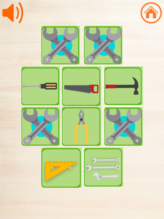 App Shopper Hand tools Matching game for Kids (Education)