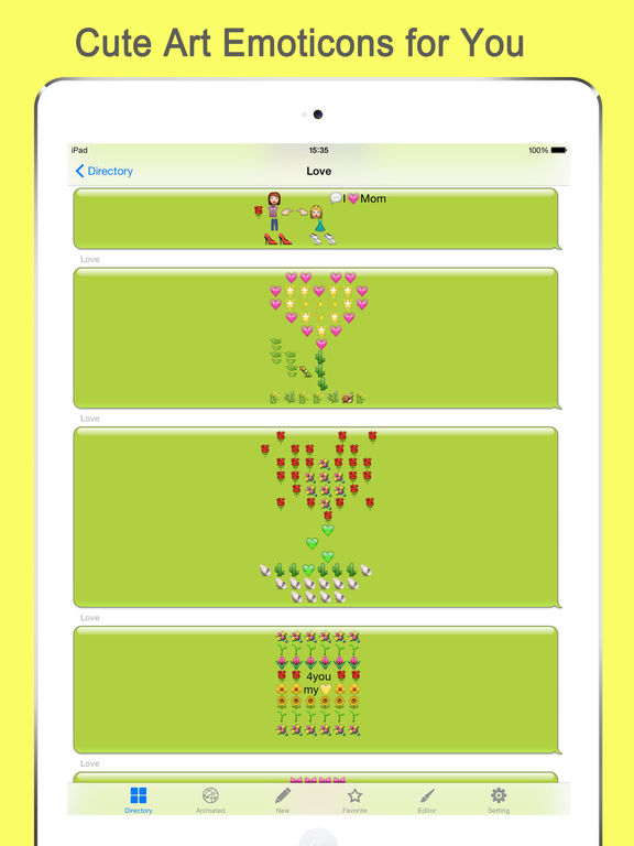 Screenshots of Emoticon.s Free - Emoji Keyboard icons and Animated Emojis for Whats.app kik Chatting for iPad