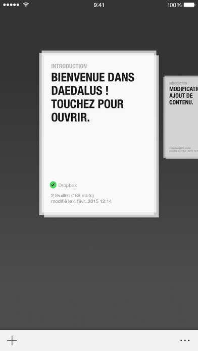 Screenshot Daedalus Touch – Éditeur de texte pour iCloud