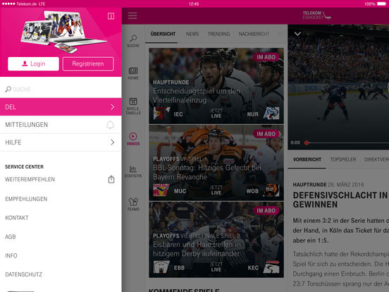 Telekom Eishockey Screenshot
