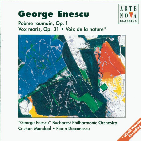 CD original cover of Vox Maris and Romanian Poem by George Enescu from Cristian Mandeal and the Bucharest Philharmonic Orchestra and Choir on Arte Nova