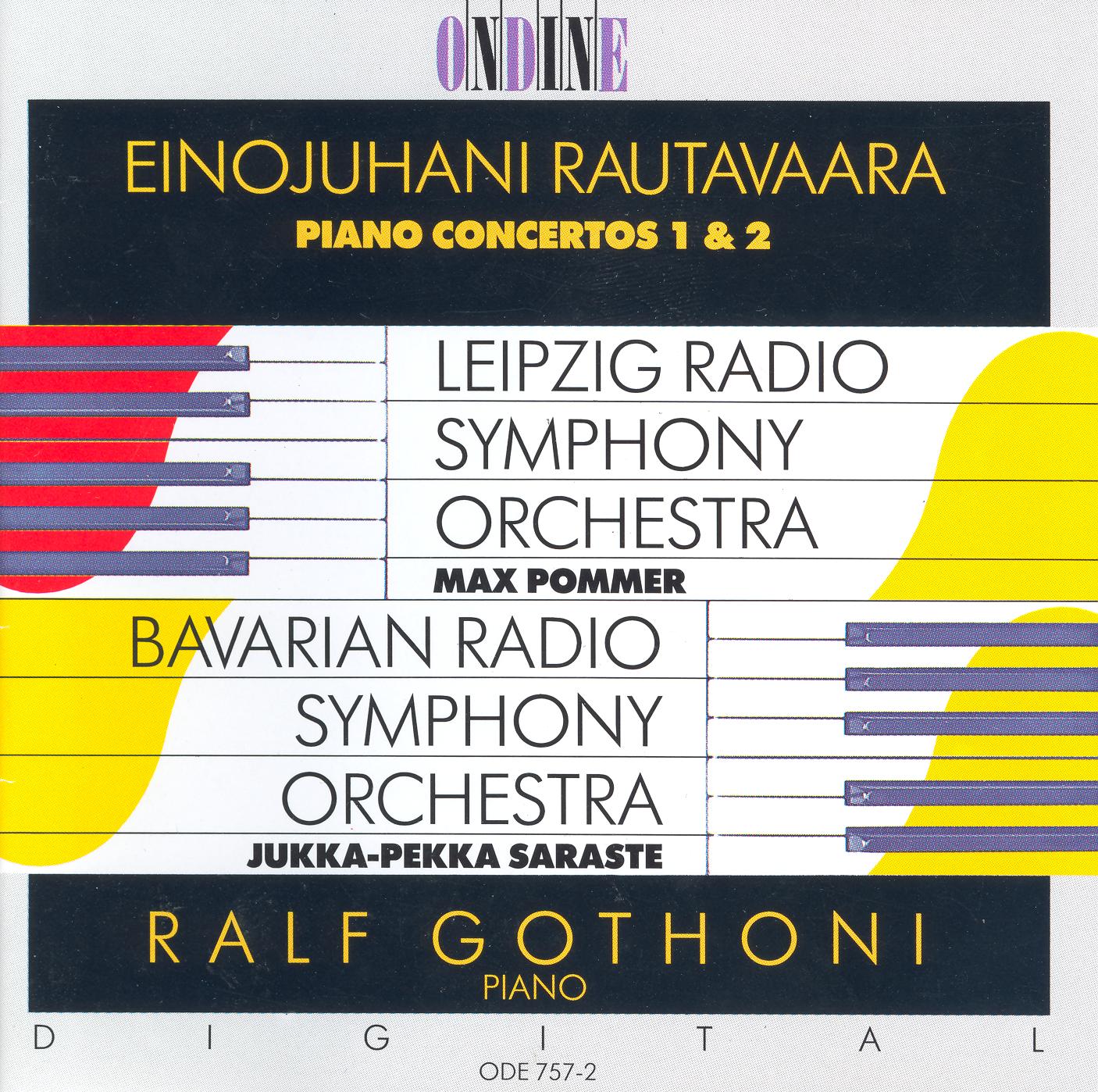 CD cover of Piano Concerto 1 & 2 by Rautavaara from Ralf Gothony on Ondine