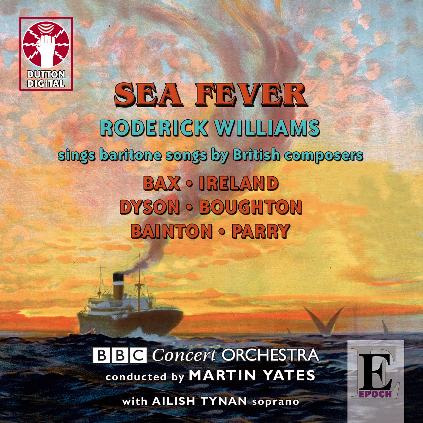 Ellerman's City Life - Glasgow and Liverpool to India - LMS/Ellerman's City Line poster by Odin Rosenvinge CD cover of British Orchestrated Songs from Martin Yates and the BBC Concerto Orchestra with Roderick Williams on Dutton