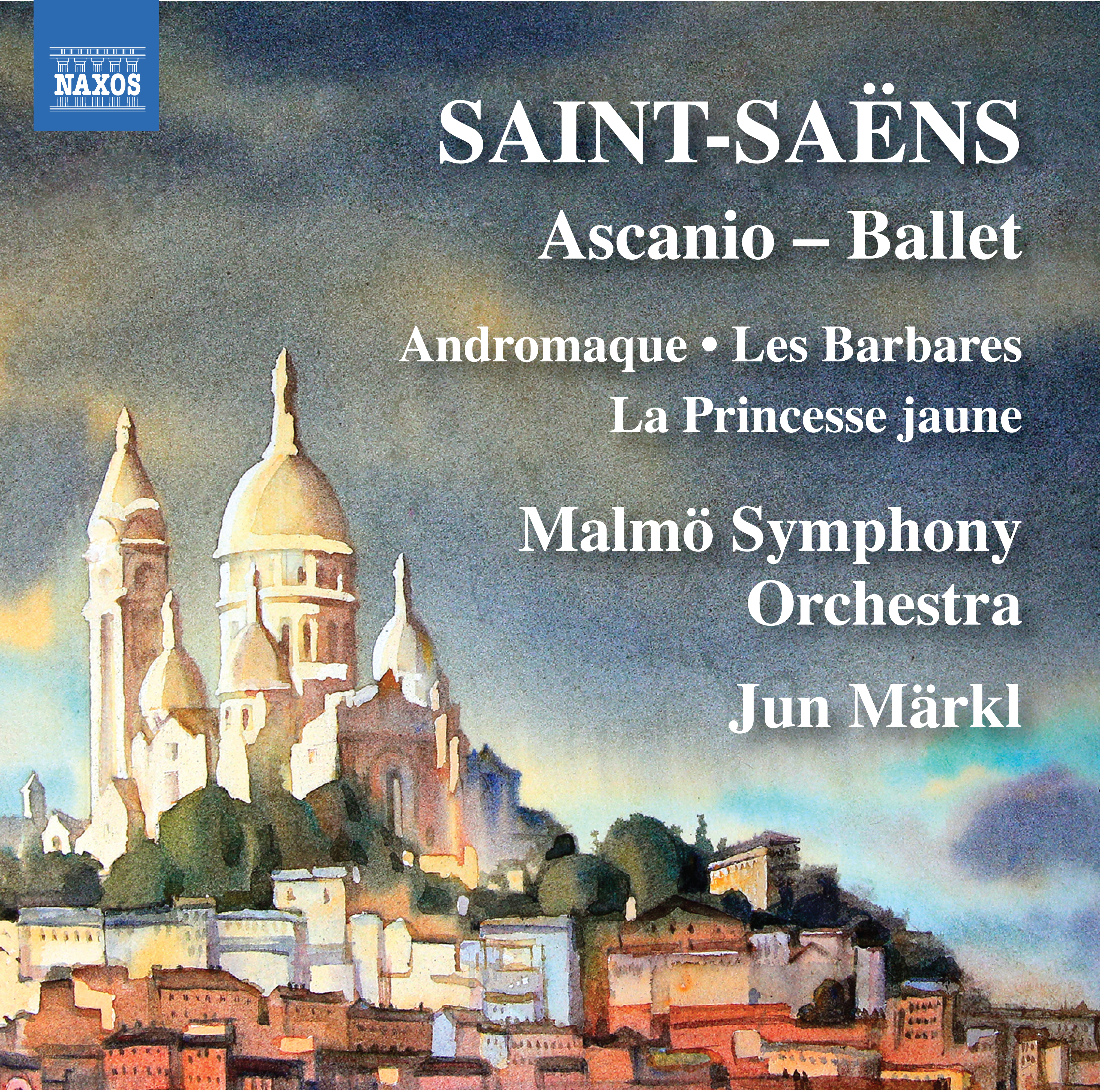 CD cover of Ascanio by Camille Saint-Saens from Jun Markl and the Malmo Symphony Orchestra on Naxos.