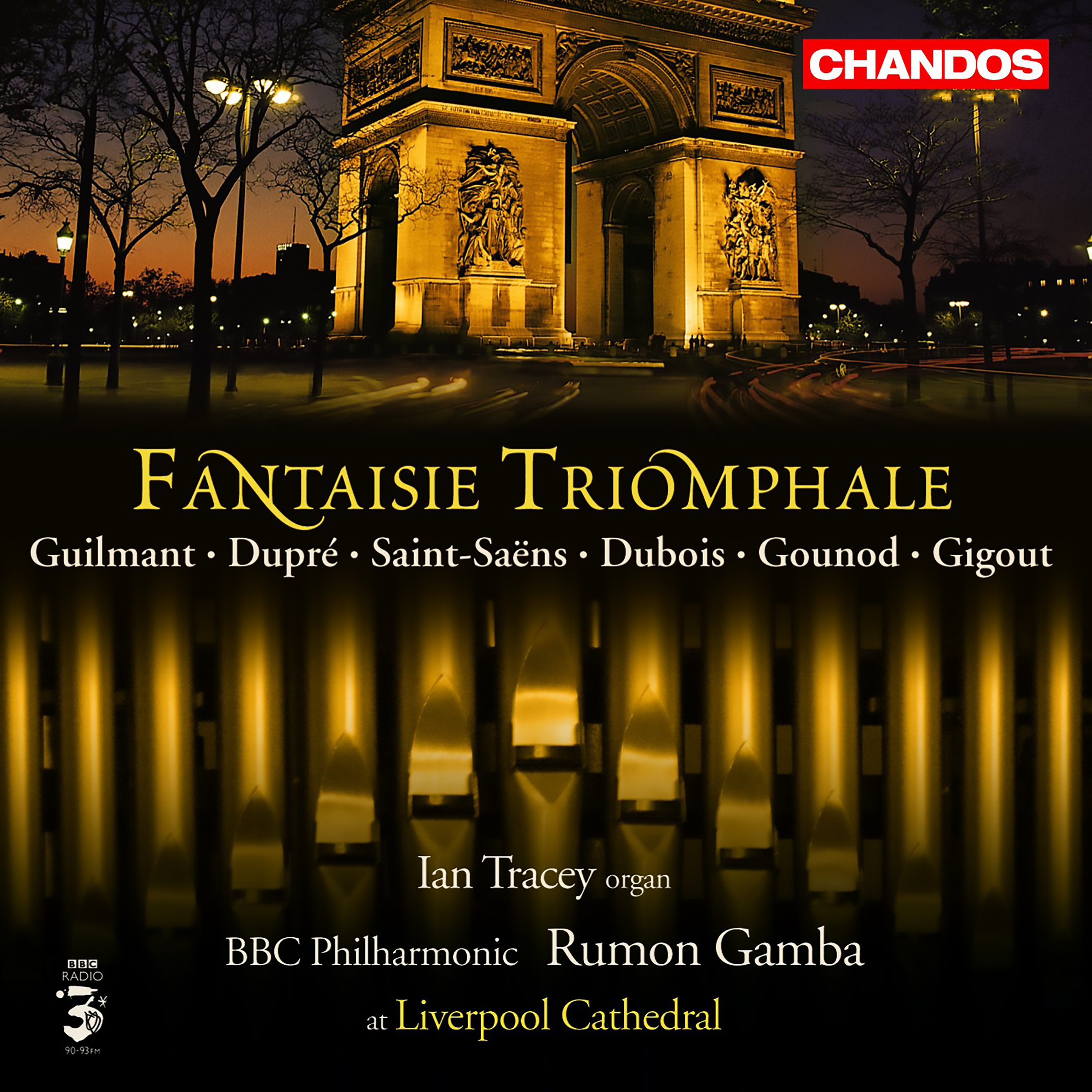 SACD cover of Fantaisie Triomphale from organist Ian Tracey and the BBC Philharmonic Orchestra under Rumon Gamba on Chandos.