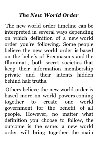 The New World Order image #1