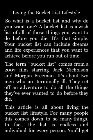Living the Bucket List Lifestyle image #1