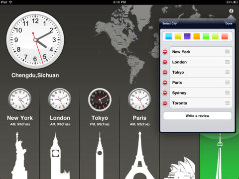 World Clock HD for time lag, travel, world time screenshot 7