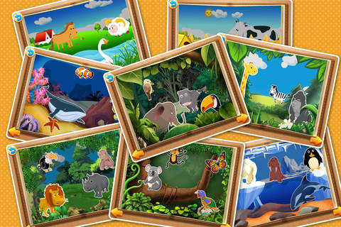 动物贴纸 免费动物拼图 学汉字 幼儿学前教育儿童游戏 - náhled