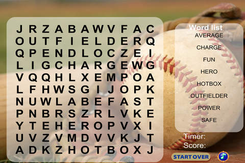 Baseball Word Search FREE - náhled