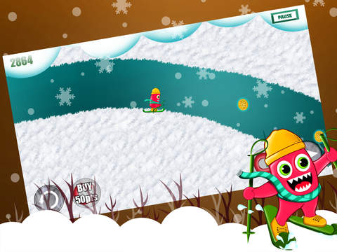 Monster Ski : The Winter Skiing Forest Creature - Free screenshot 7