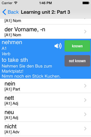 Goethe A1 Vocabulary - náhled