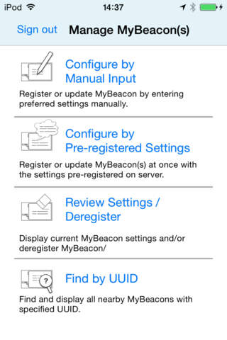 MyBeacon Tool - náhled