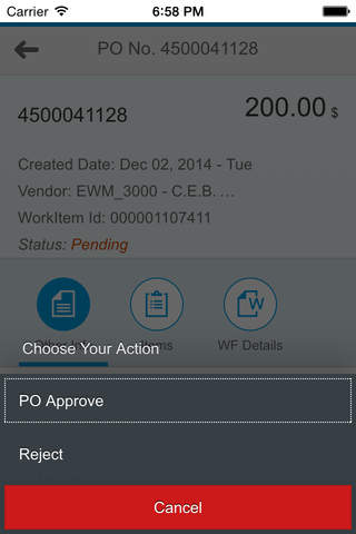 Unvired Workflow for SAP HTML5 - náhled