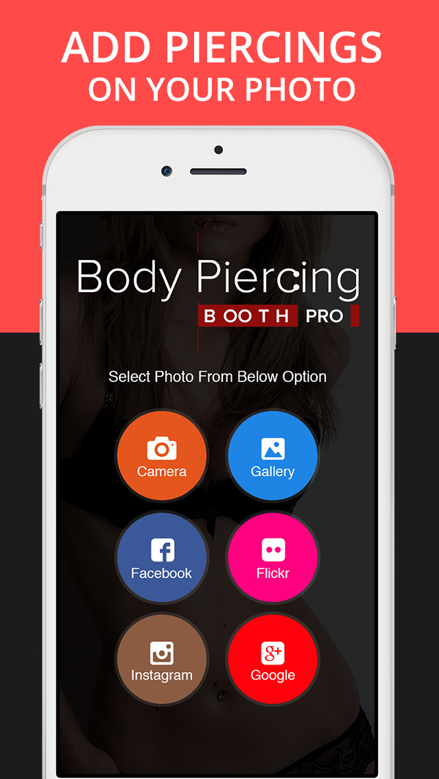 Body Piercing Booth PRO - Put Virtual Piercings on Body Parts & Face! screenshot 1