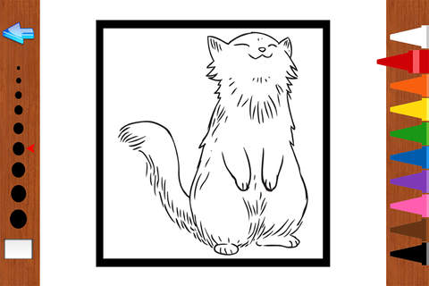 Free Kids Coloring Book - Sketch Cute Cat Learning - náhled