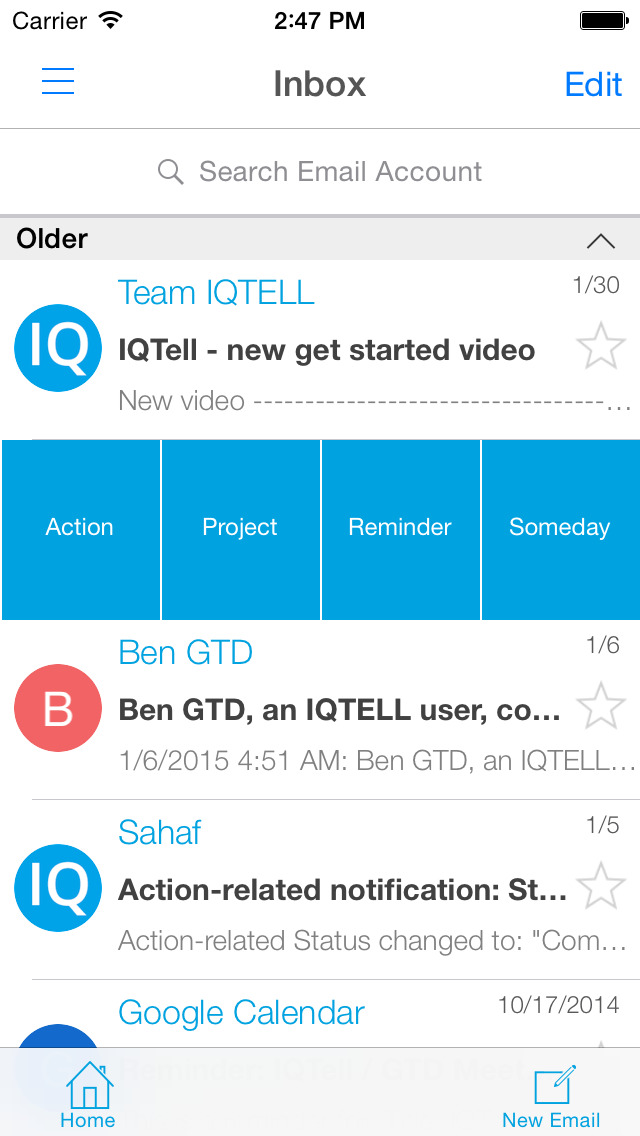 IQTell, Email + Task Management in One Place GTD® screenshot 2