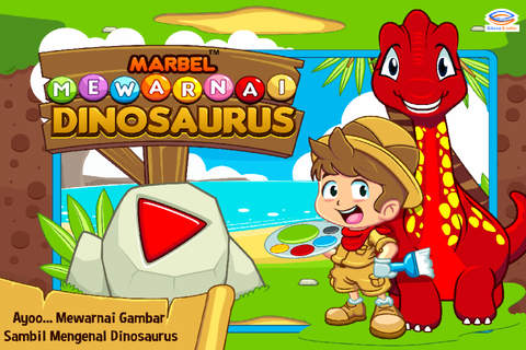 Marbel Mewarnai Dinosaurus - náhled