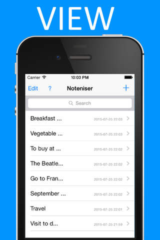 Noteniser - the simplest way to organize your note - náhled