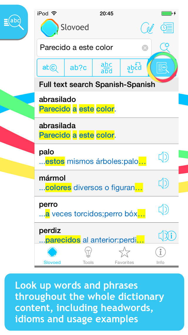 Spanish Explanatory Dictionary screenshot 2