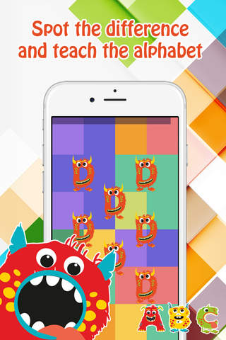 Monster Alphabet - spot the difference kids game w - náhled