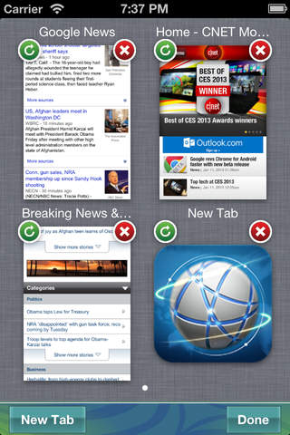 Fast Web Browser - New automatic full screen firef - náhled