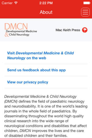 Developmental Medicine & Child Neurology - náhled
