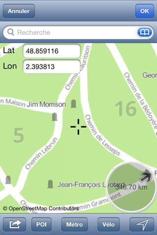Père Lachaise Cemetery : Interactive Map - náhled