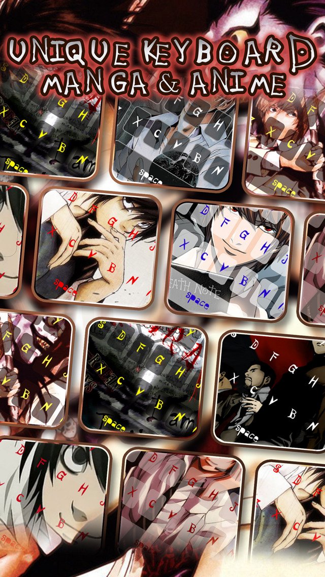 KeyCCM – Manga & Anime : Custom Cartoon & Wallpaper Keyboard Themes For Death Note Edition screenshot 1