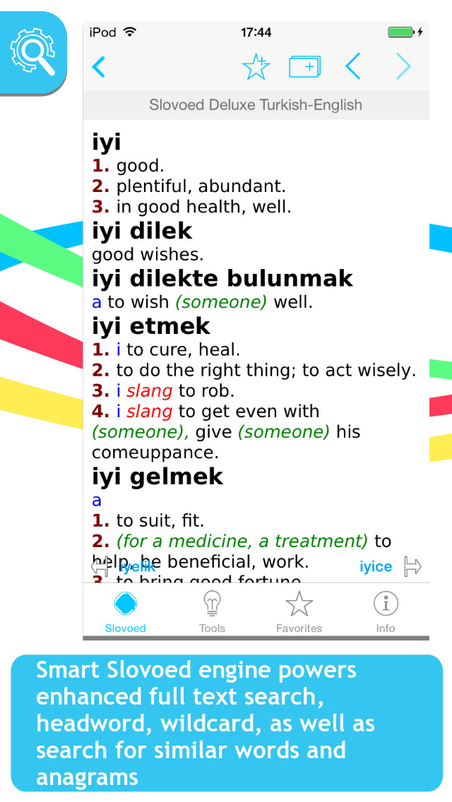 Turkish <-> English Slovoed Deluxe talking dictionary screenshot 1