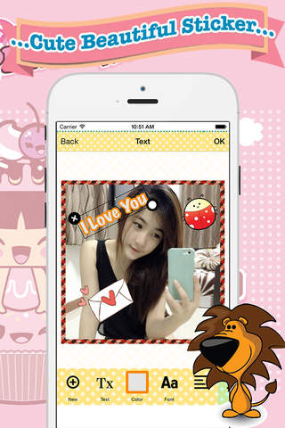 Cute Beautiful Sticker - photo editor, filters, ef - náhled