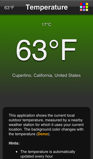 Temperature App screenshot 2