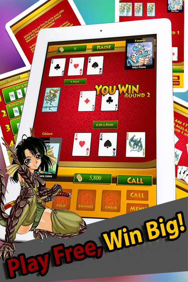 dragon fist ii free - the real poker las vegas casino game